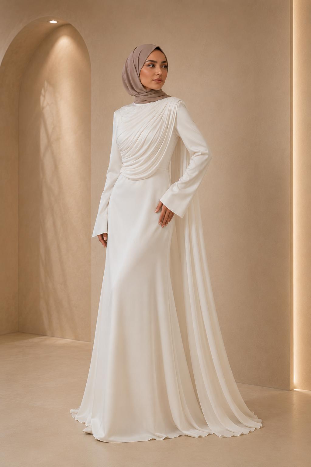 Blouse plissée asymétrique