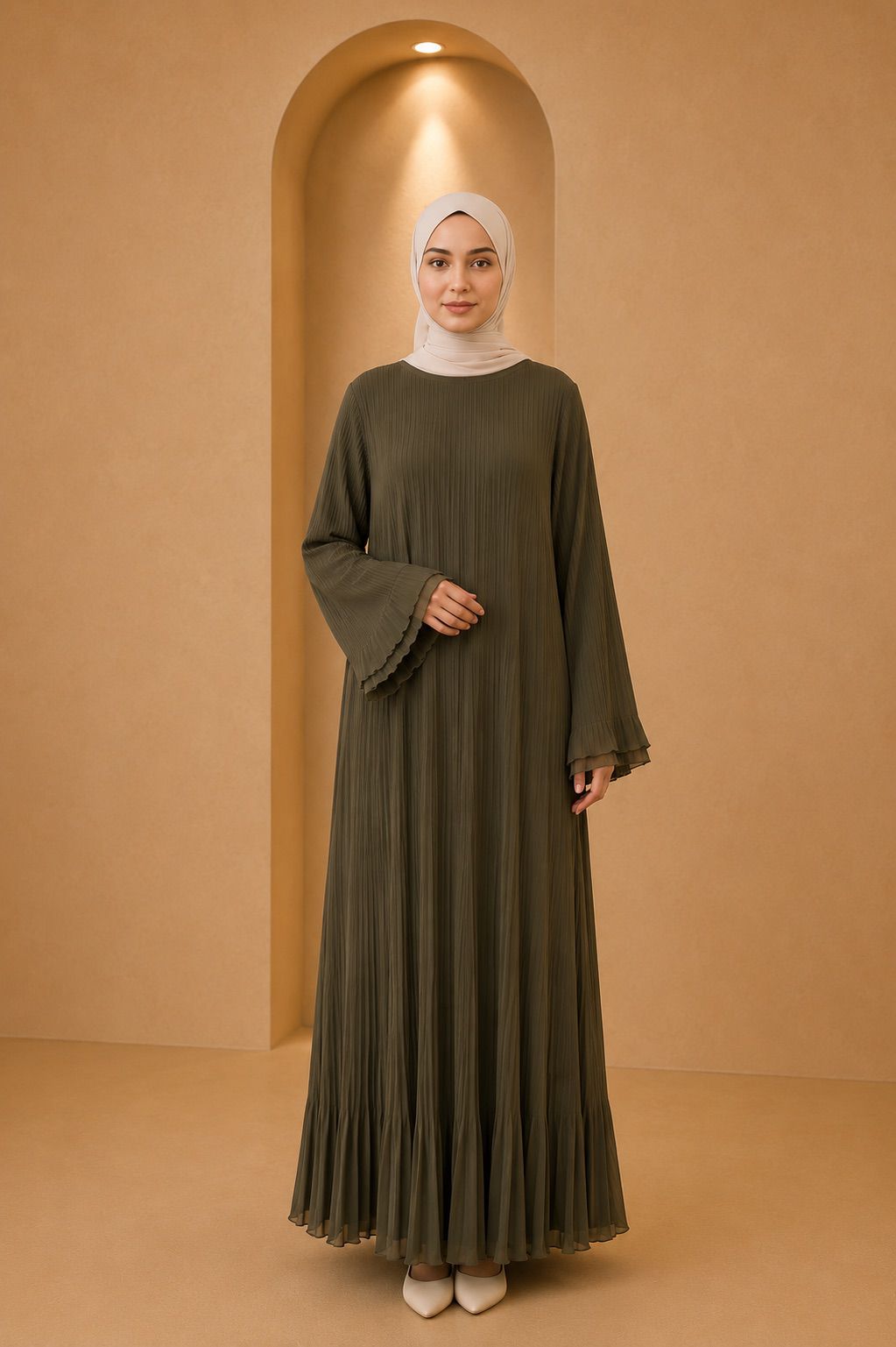 Blouse plissée asymétrique