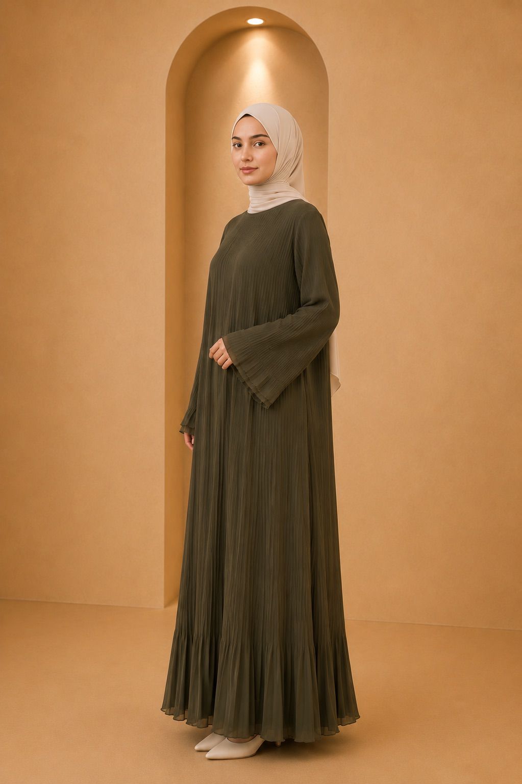 Blouse plissée asymétrique