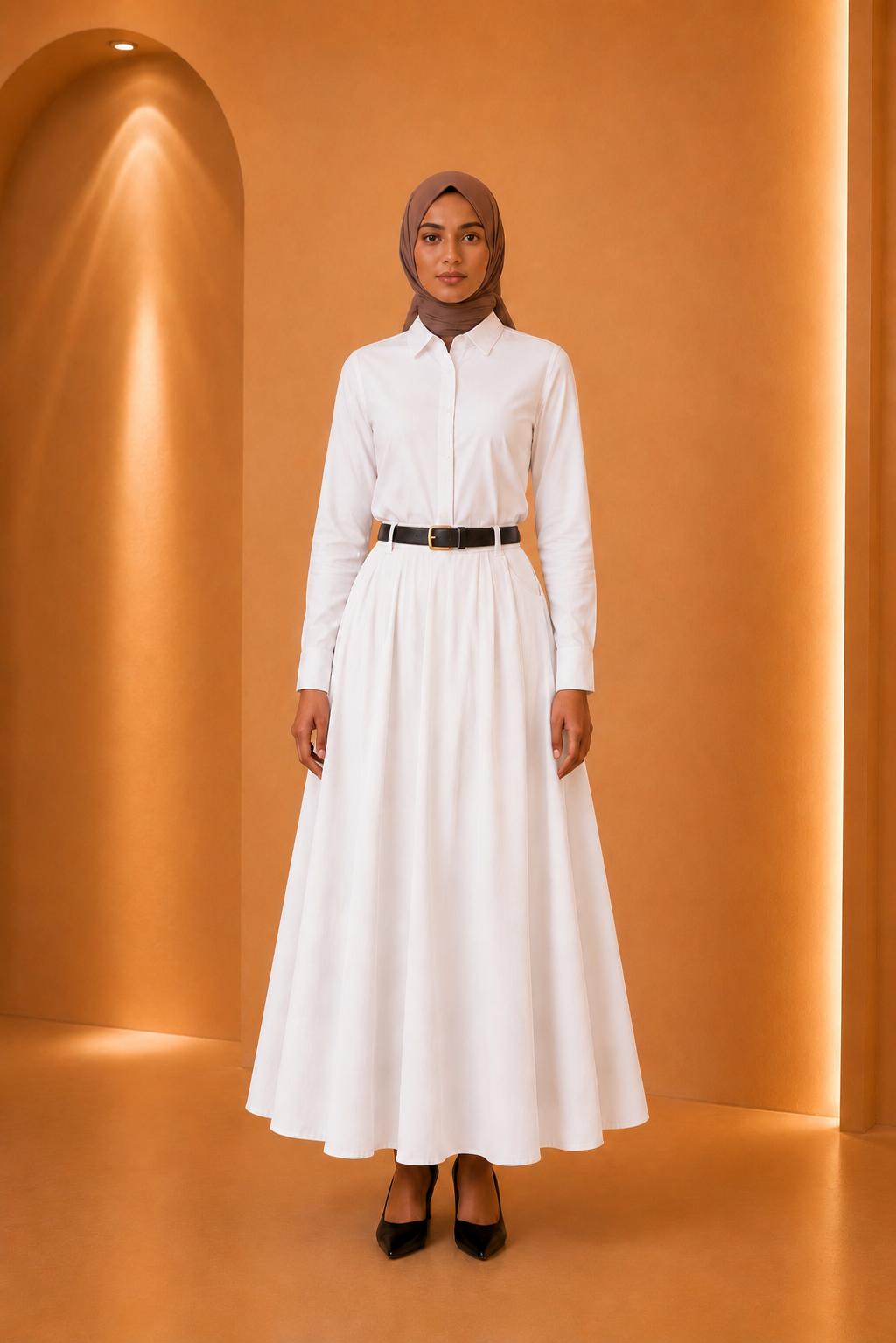 Blouse plissée asymétrique