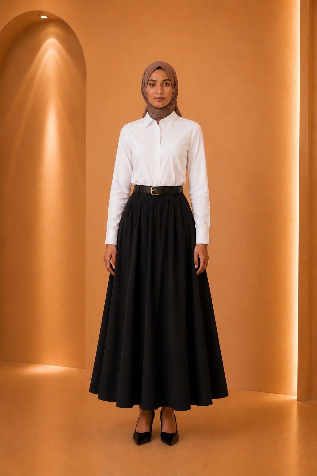 Blouse plissée asymétrique