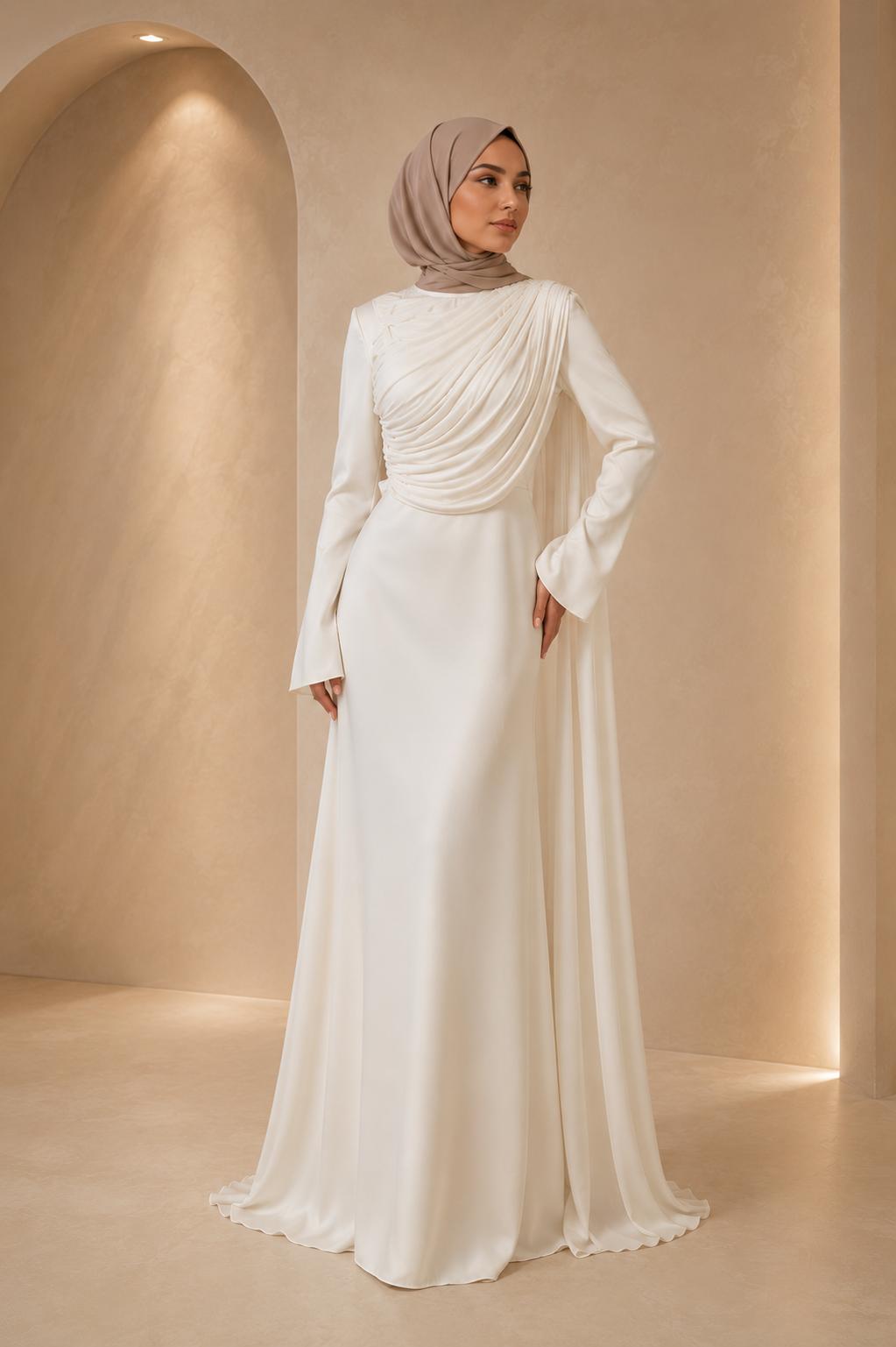 Blouse plissée asymétrique