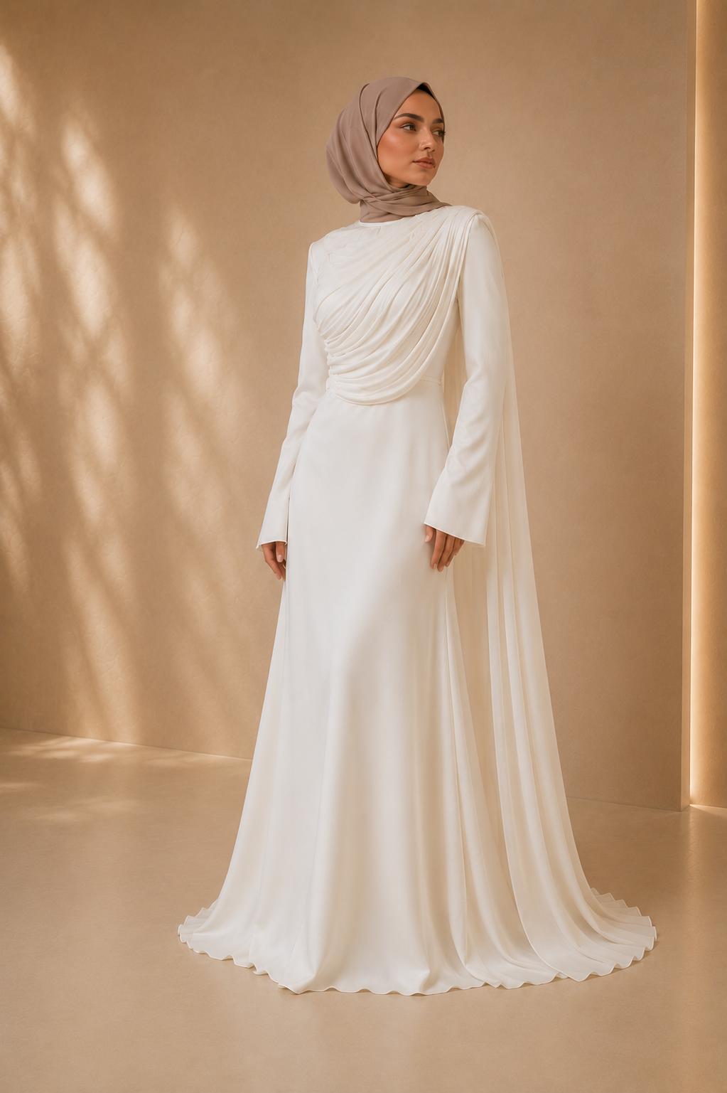Blouse plissée asymétrique