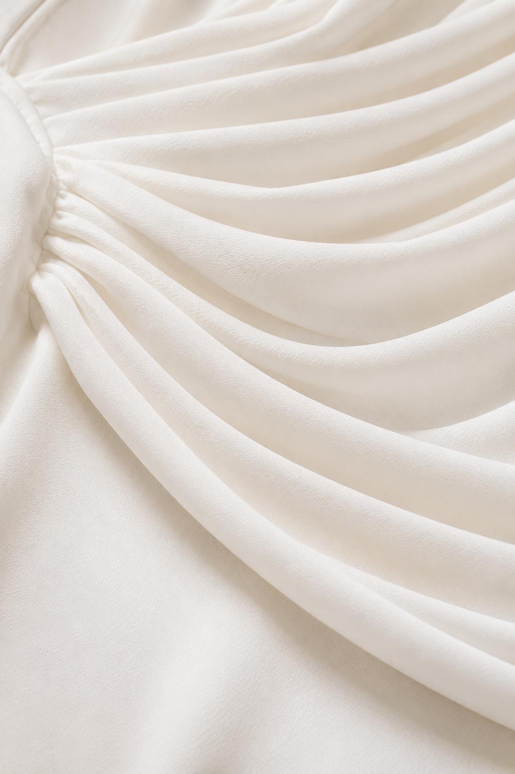 Blouse plissée asymétrique
