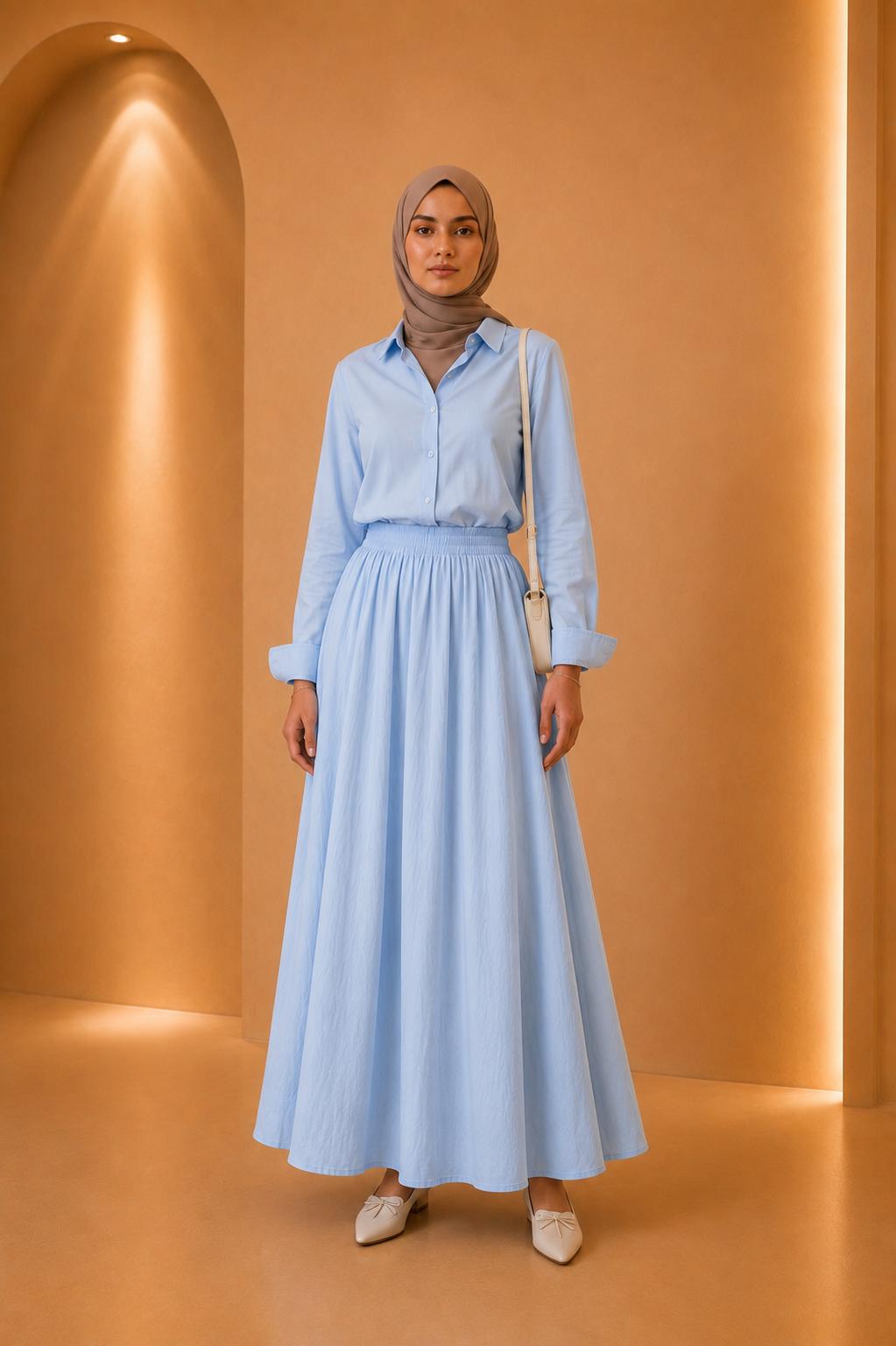 Blusas plisadas asimétricas